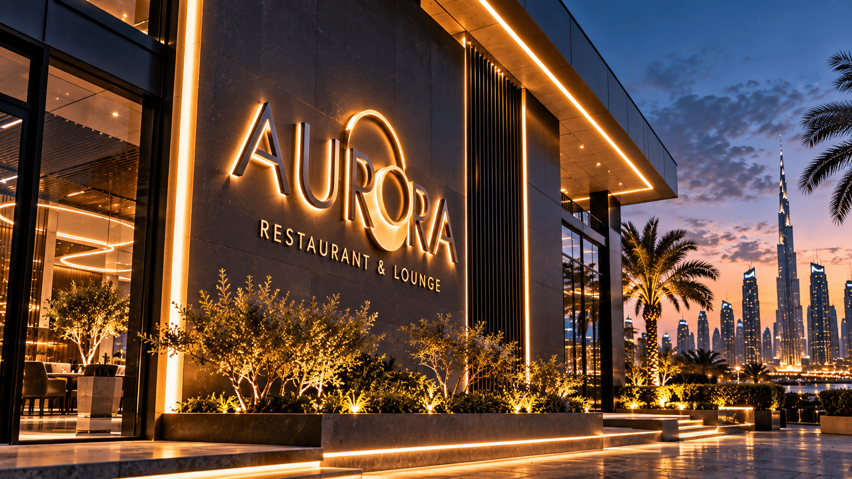 Premium commercial architectural signage