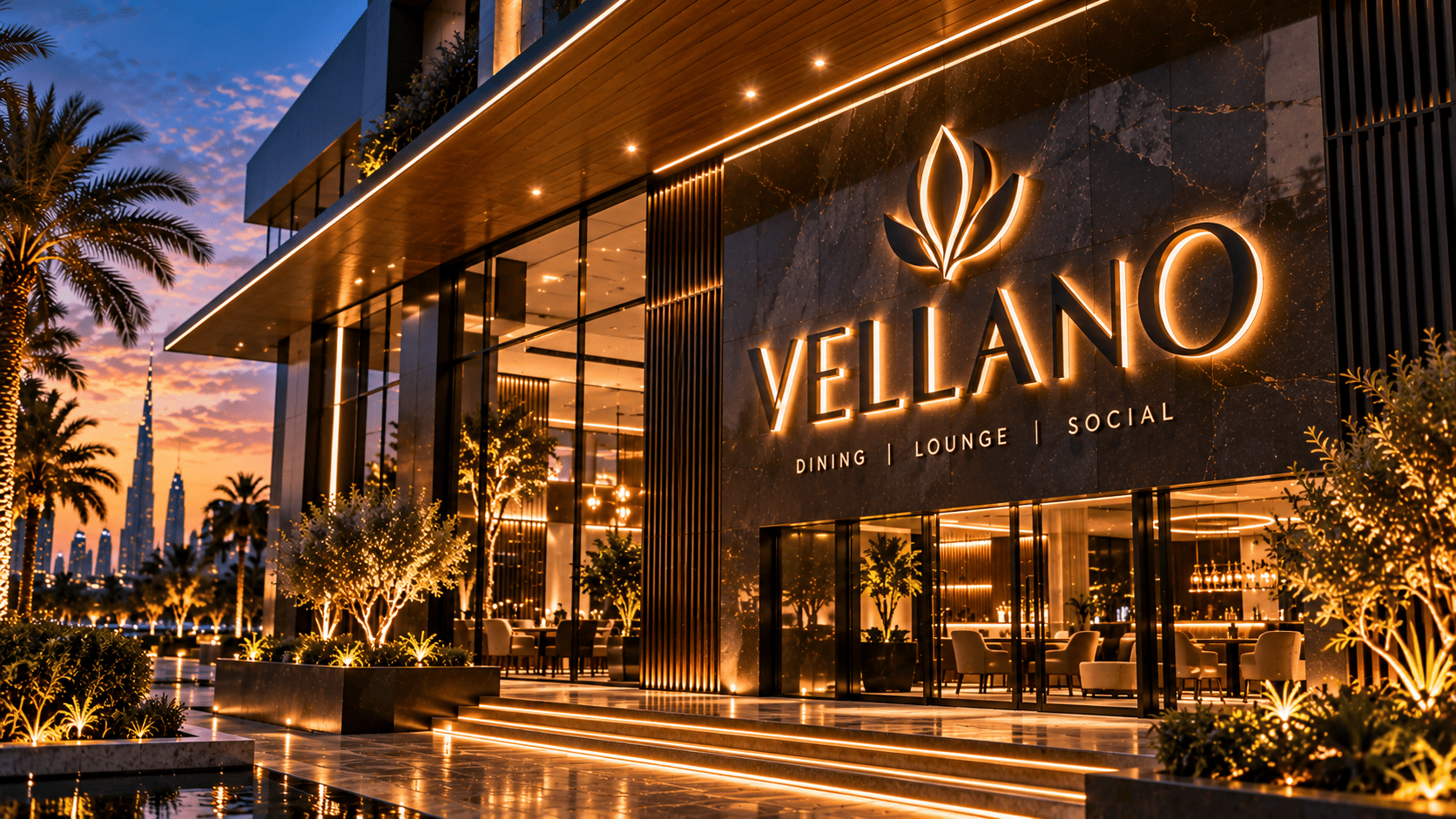 Premium illuminated signage installation